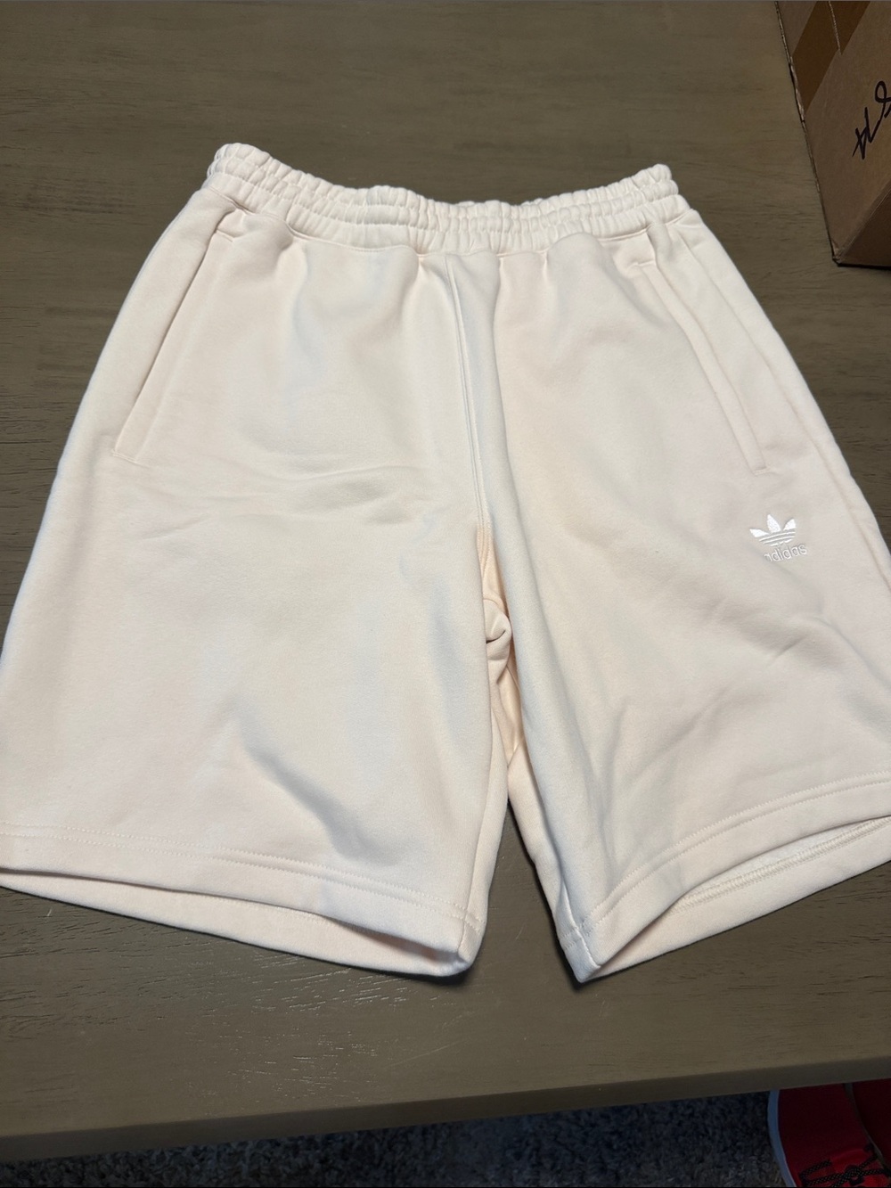 adidas Men’s Pale Pink Trefoil Fleece Shorts